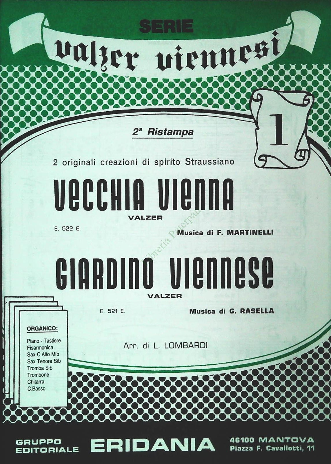 VECCHIA VIENNA.valzer - GIARDINO VIENNESE.valzer - SPARTITO-SHEET MUSIC