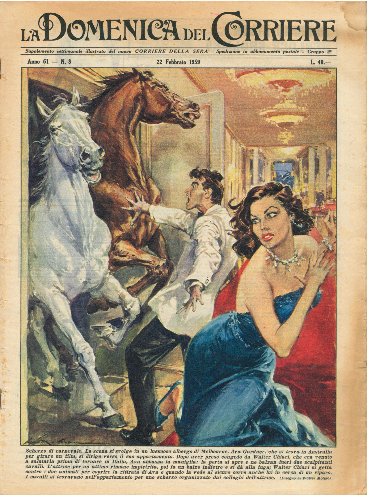 DOMENICA DEL CORRIERE N. 8 - 22 FEBBRAIO 1959