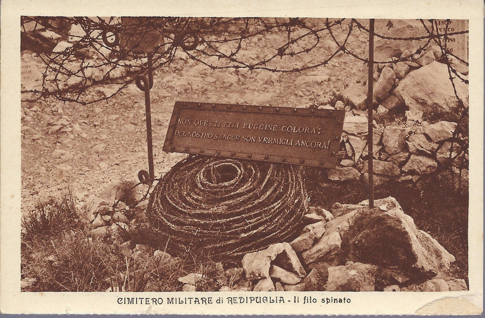 REDIPUGLIA - CIMITERO MILITARE - IL FILO SPINATO - NV - FP