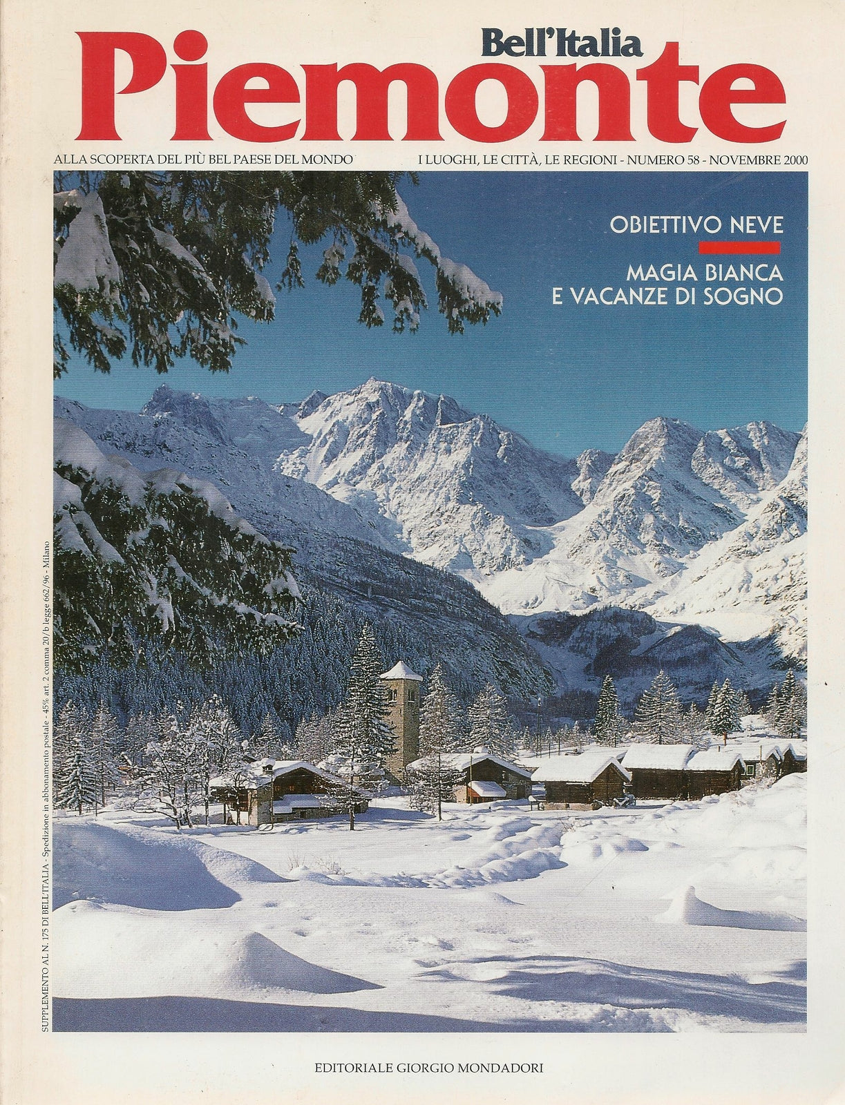 BELL'ITALIA N. 58 - PIEMONTE - NOVEMBRE 2000