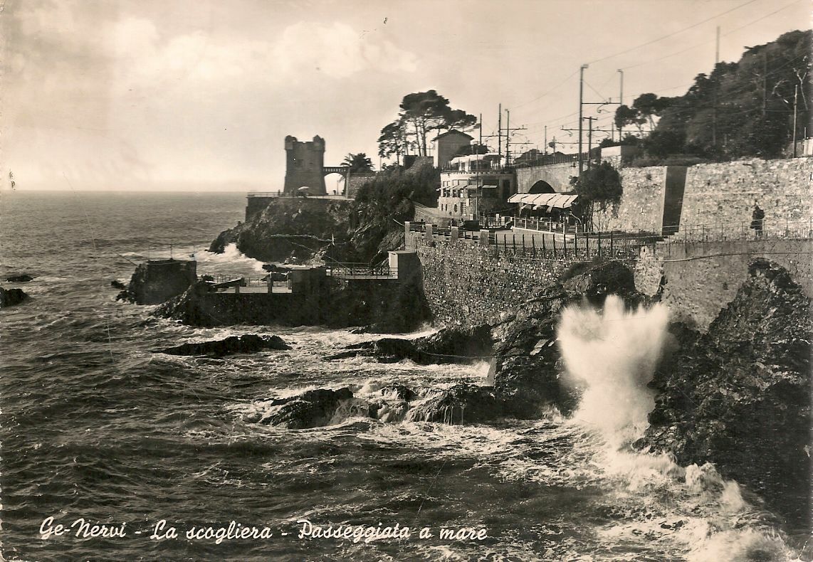 GENOVA NERVI - LA PASSEGGIATA - V1954