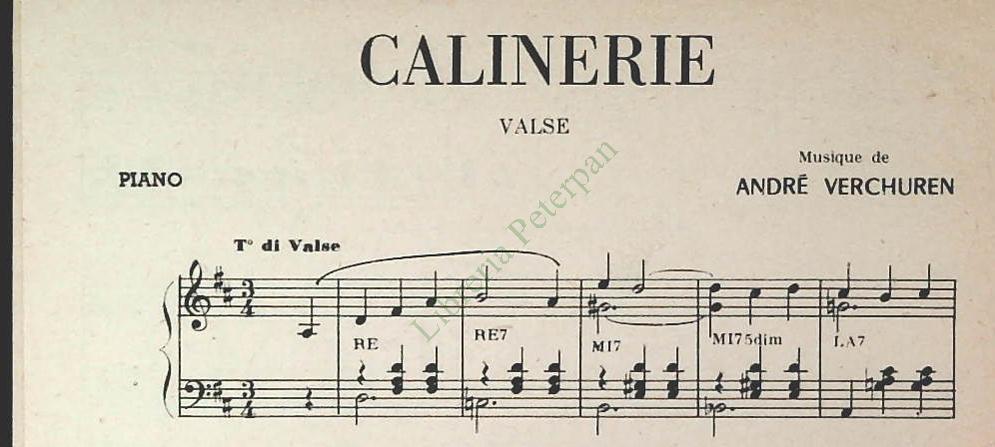 L'AUBERGE D'AMOUR.valse - CALINERIE.valse SPARTITO-SHEET MUSIC