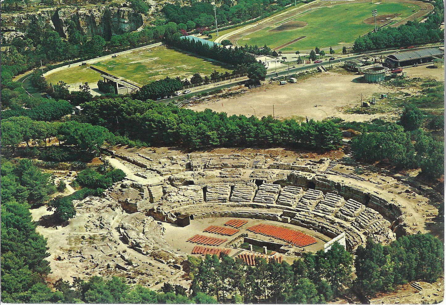 SIRACUSA - ANFITEATRO ROMANO - VEDUTA AEREA - NV