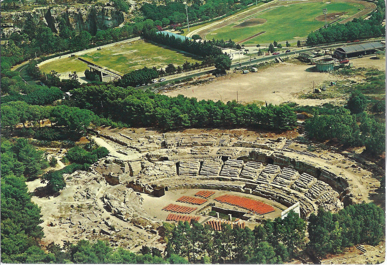 SIRACUSA - ANFITEATRO ROMANO - VEDUTA AEREA - NV