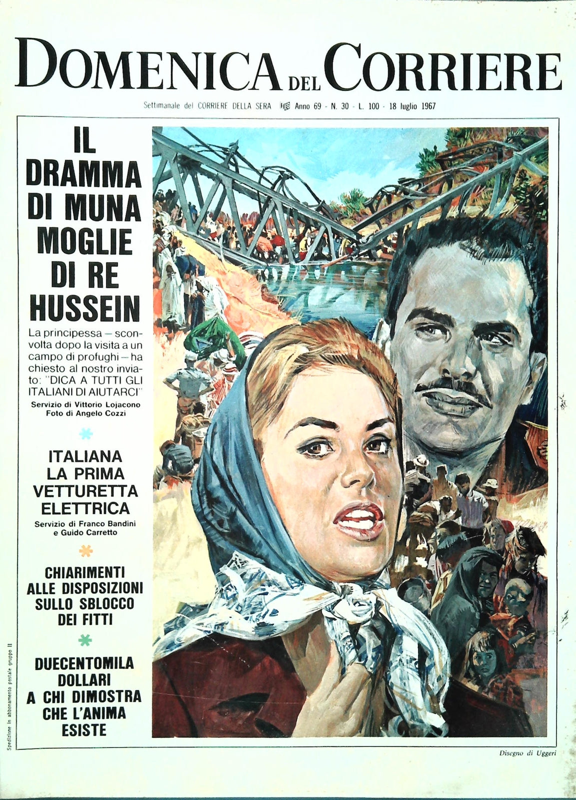 DOMENICA DEL CORRIERE N. 30-18 3UGLIO 1967-IL DRAMMA DI MUNANOGLIE DI RE HUSSEIN