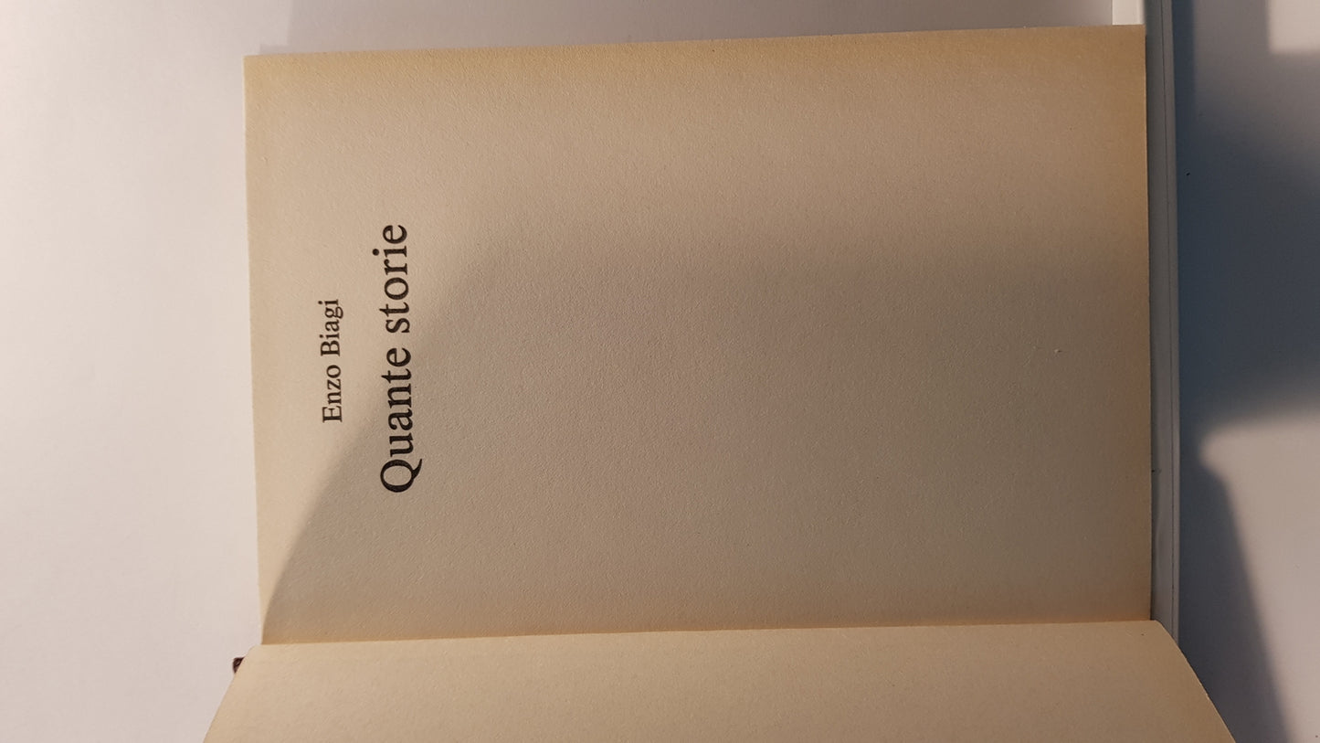 QUANTE STORIE - ENZO BIAGI - ED. CDE 1989