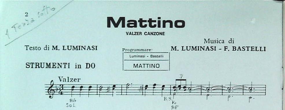 FRANCO BASTELLI E I MISTERSA - SEI BRANI - SPARTITO - SHEET MUSIC