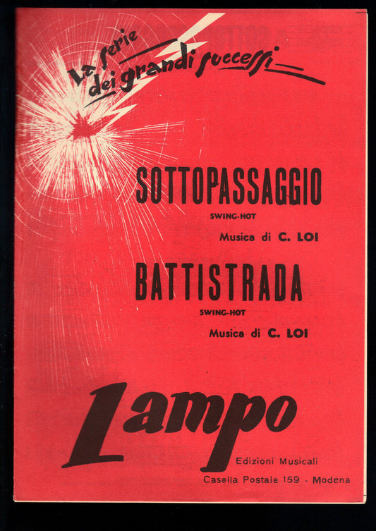 SOTTOPASSAGGIO - BATTISTRADA (Loi) - IL TUO SORRISO E' AMOR (Odorici) # SPARTITO