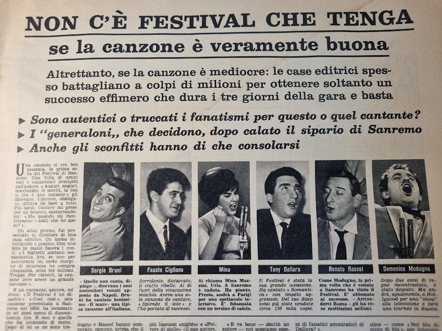 NON C'E' FESTIVAL CHE TENGA - SANREMO 1960