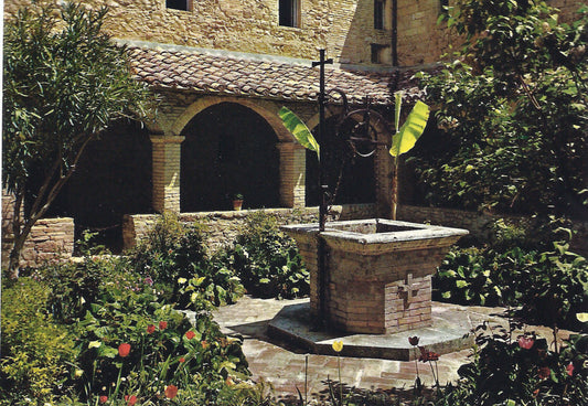 ASSISI - SANTUARIO DI S. DAMIANO - IL CHIOSTRO - V1976
