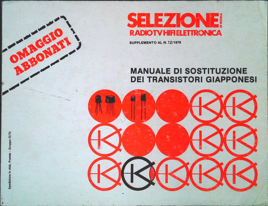MANUALE DI SOSTITUZIONE DEI TRANSISTORI GIAPPONESI 1978