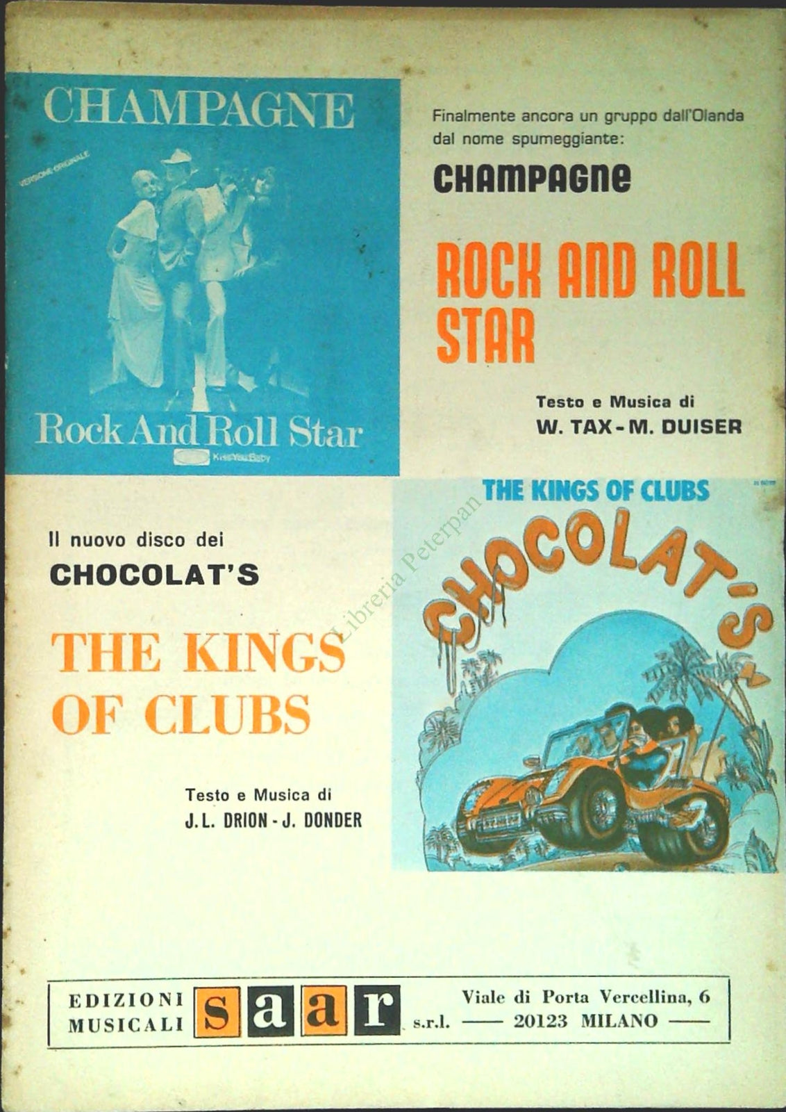 ROCK AND ROLL STAR - THE KINGS OF CLUBS -SPARTITO-SHEET MUSIC