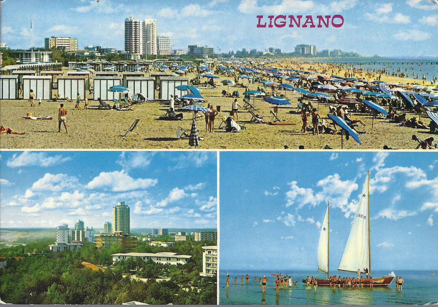 LIGNANO - 3 VEDUTE - VITA AL MARE - V 1979 - FG