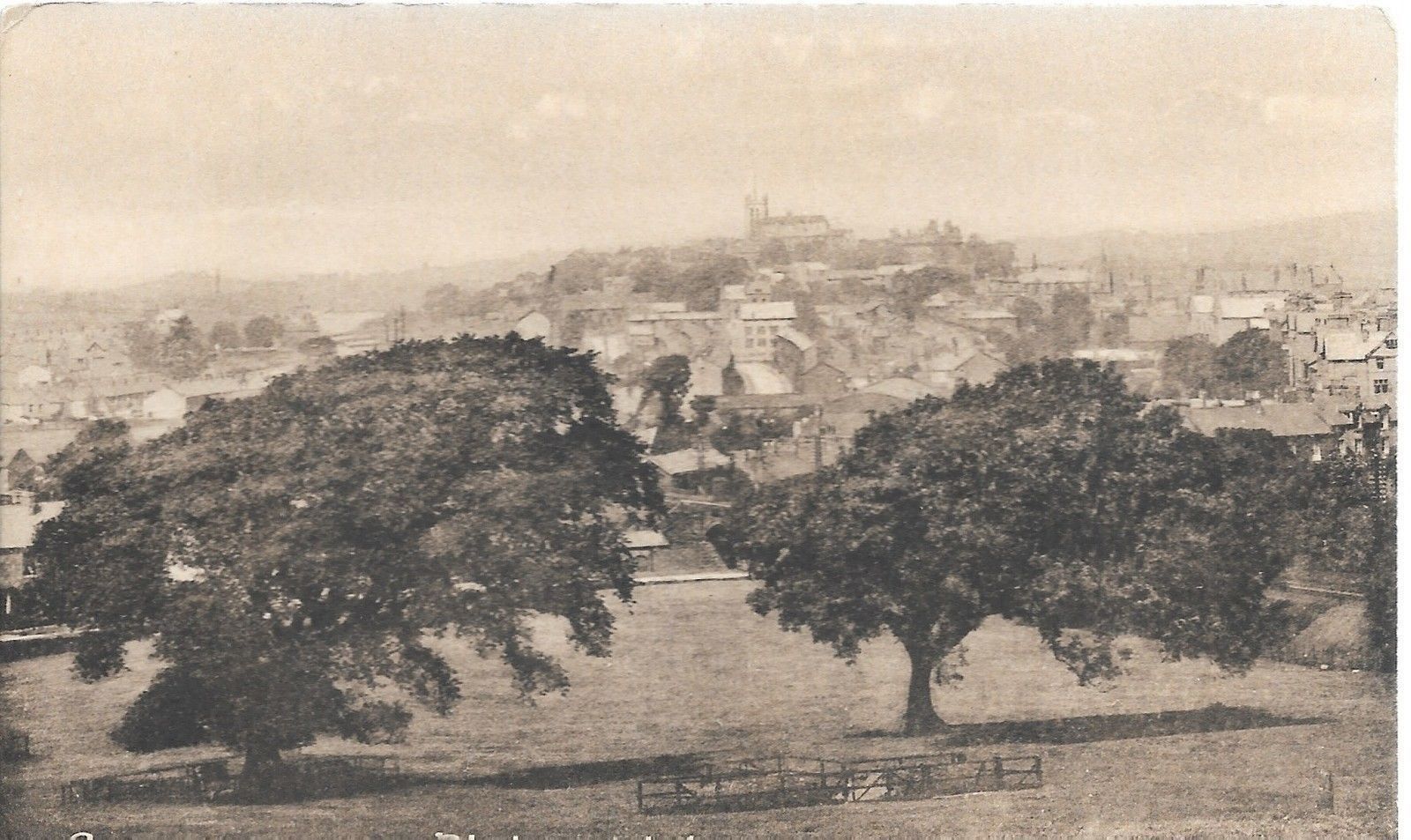 LANCASTER FROM RIPLEY HEIDS - PANORAMA - NV/NT