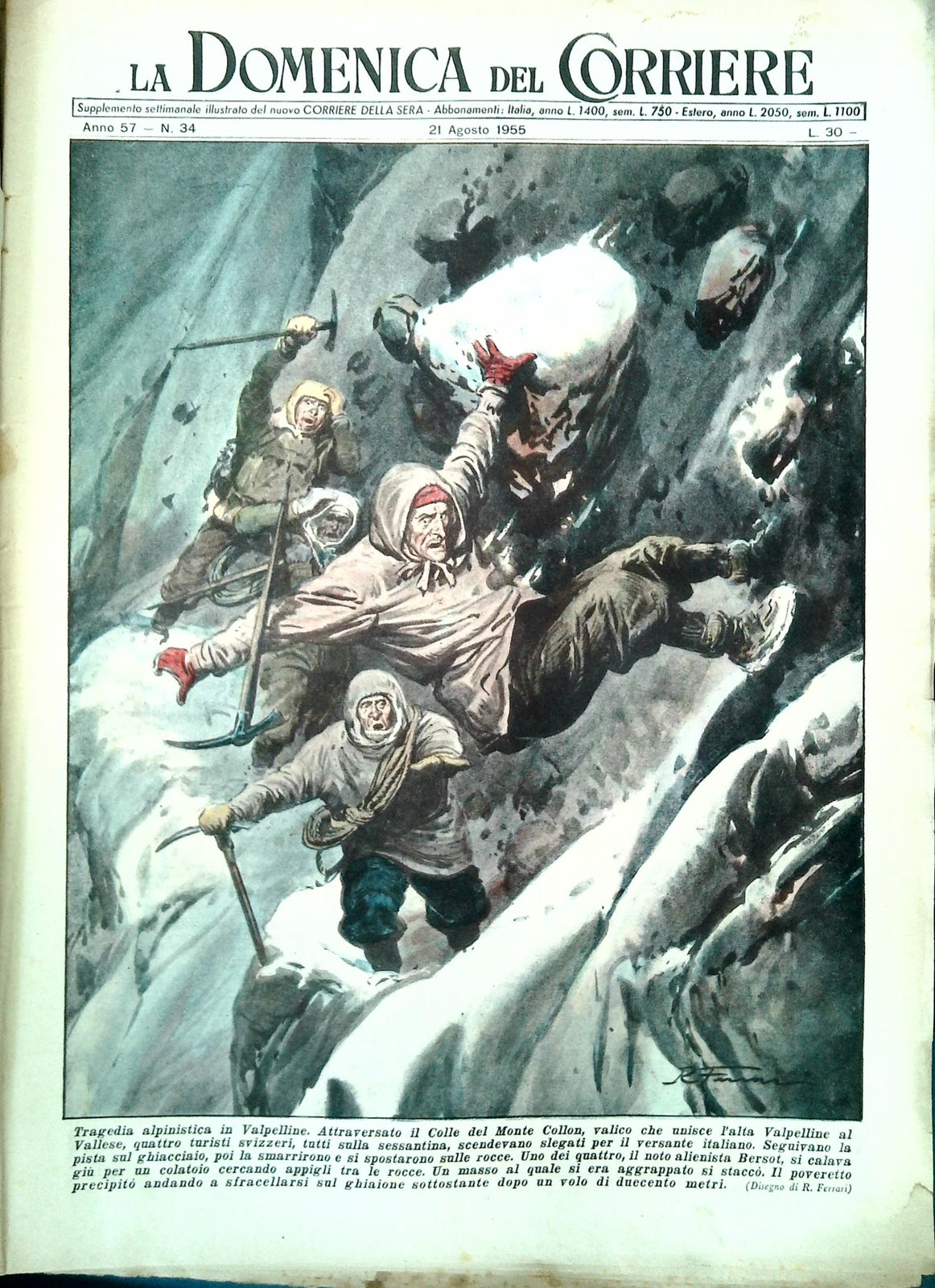 DOMENICA DEL CORRIERE N. 3 - 21 AGOSTO 1955