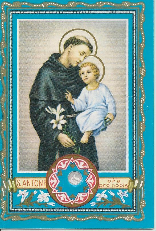 S. ANTONIO DA PADOVA. SANTINO A LIBRO- HOLY CARD