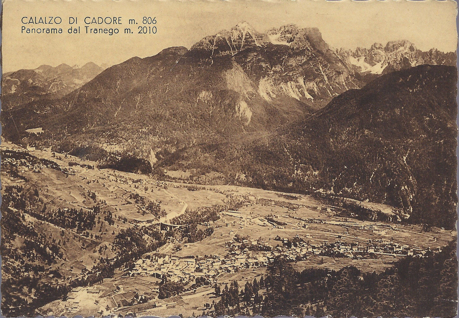CALALZO DI CADORE - PANORAMA DAL TRANEGO - VIBSD