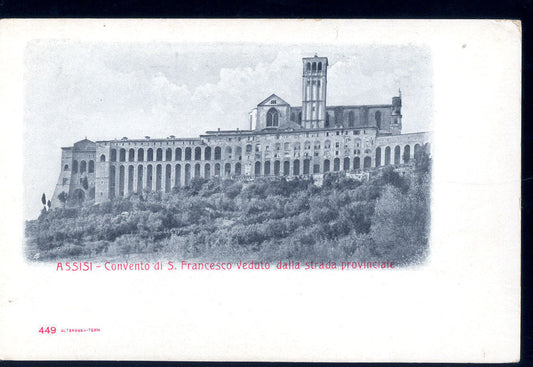 ASSISI - CONVENTO DI S. FRANCESCO VEDUTO DALLA STRADA PROVIN