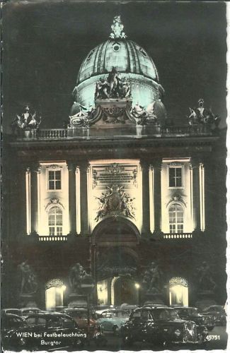 WIEN - BEI FESTBELEUCHTUNG - NIGHT - AQUARELLE