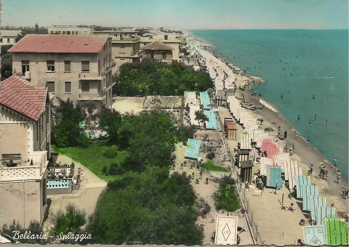 BELLARIA - SPIAGGIA - ACQUARELLATA -V1956