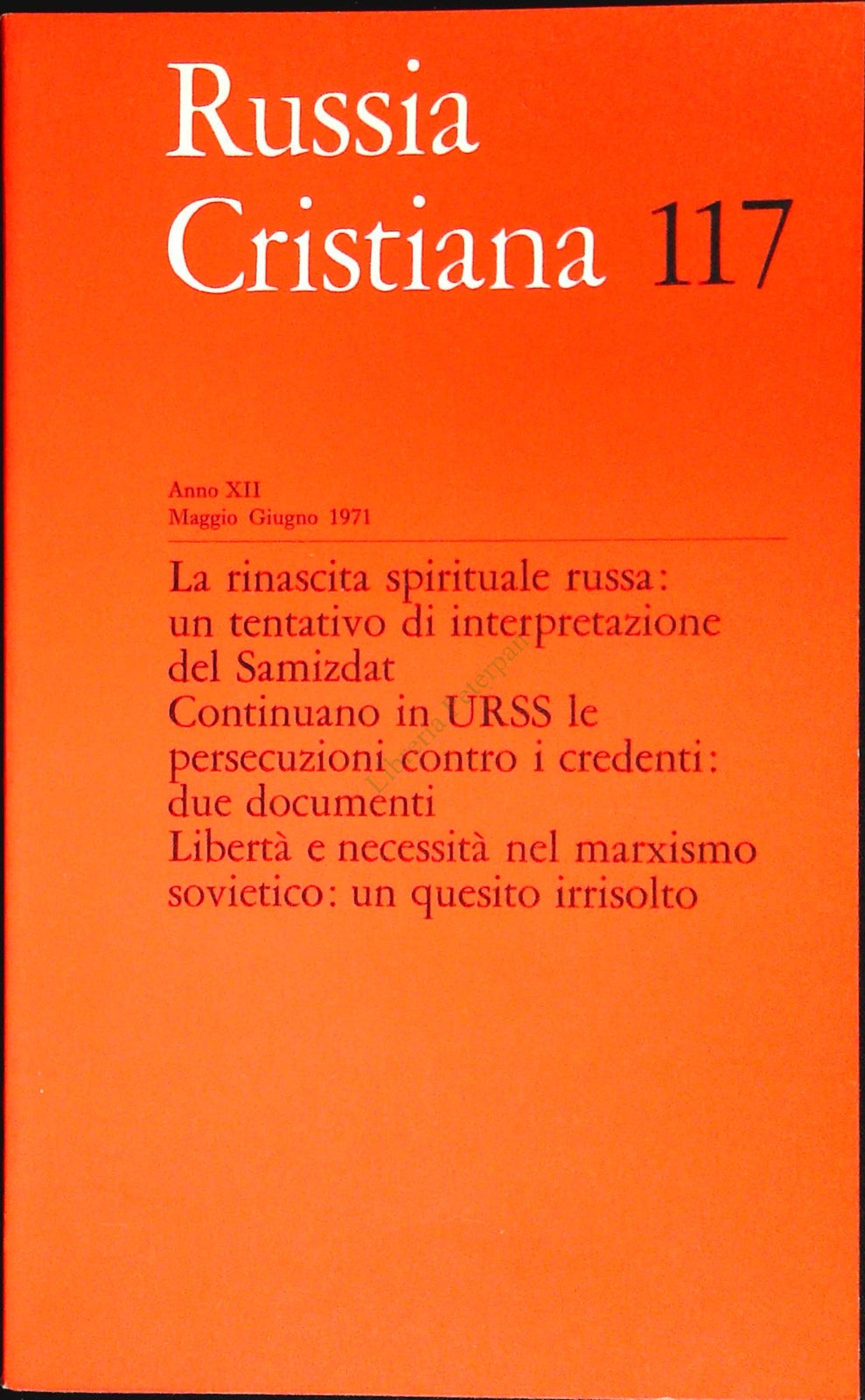 RUSSIA CRISTIANA N. 117 - MAGGIO-GIUGNO 1971