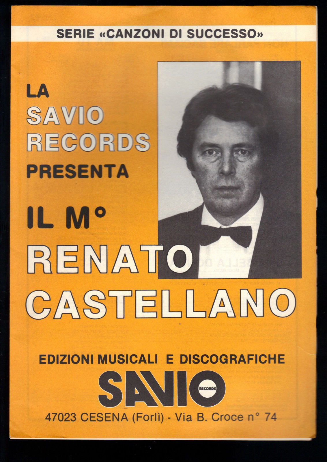 SERIE CANZONI DI SUCCESSO - 8 BRANI eseguiti dal M° R. Castellano # SPARTITO