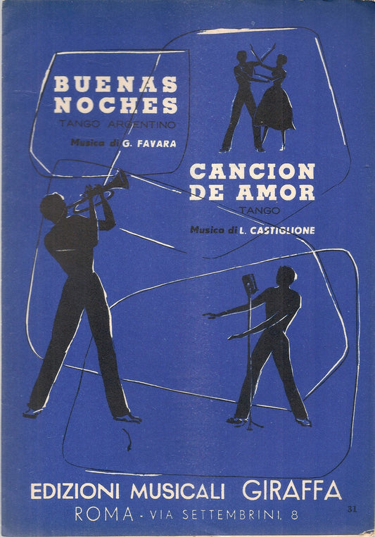 BUENAS NOCHES - CANCION DE AMOR - SPARTITO-SHEET  MUSIC