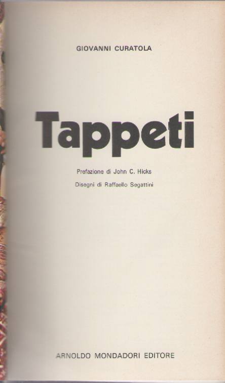 TAPPETI - GIOVANNI CURATOLA - OUTLET DEL LIBRO