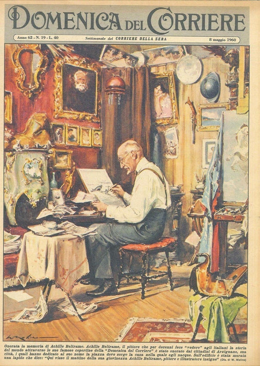 DOMENICA DEL CORRIERE N 19 - 8 MAGGIO 1960 - ILL. WALTER MOLINO