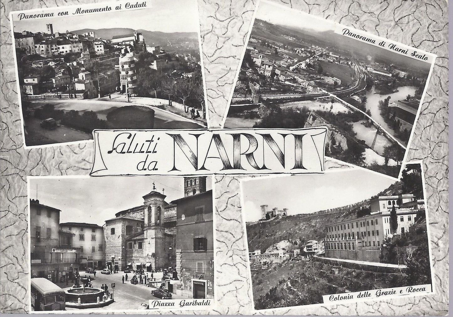 NARNI - SALUTI - 4 VEDUTE - V 1963 - FG