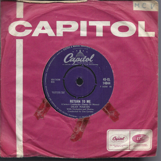 RETURN TO ME - FORGETTING YOU -- DEAN MARTIN