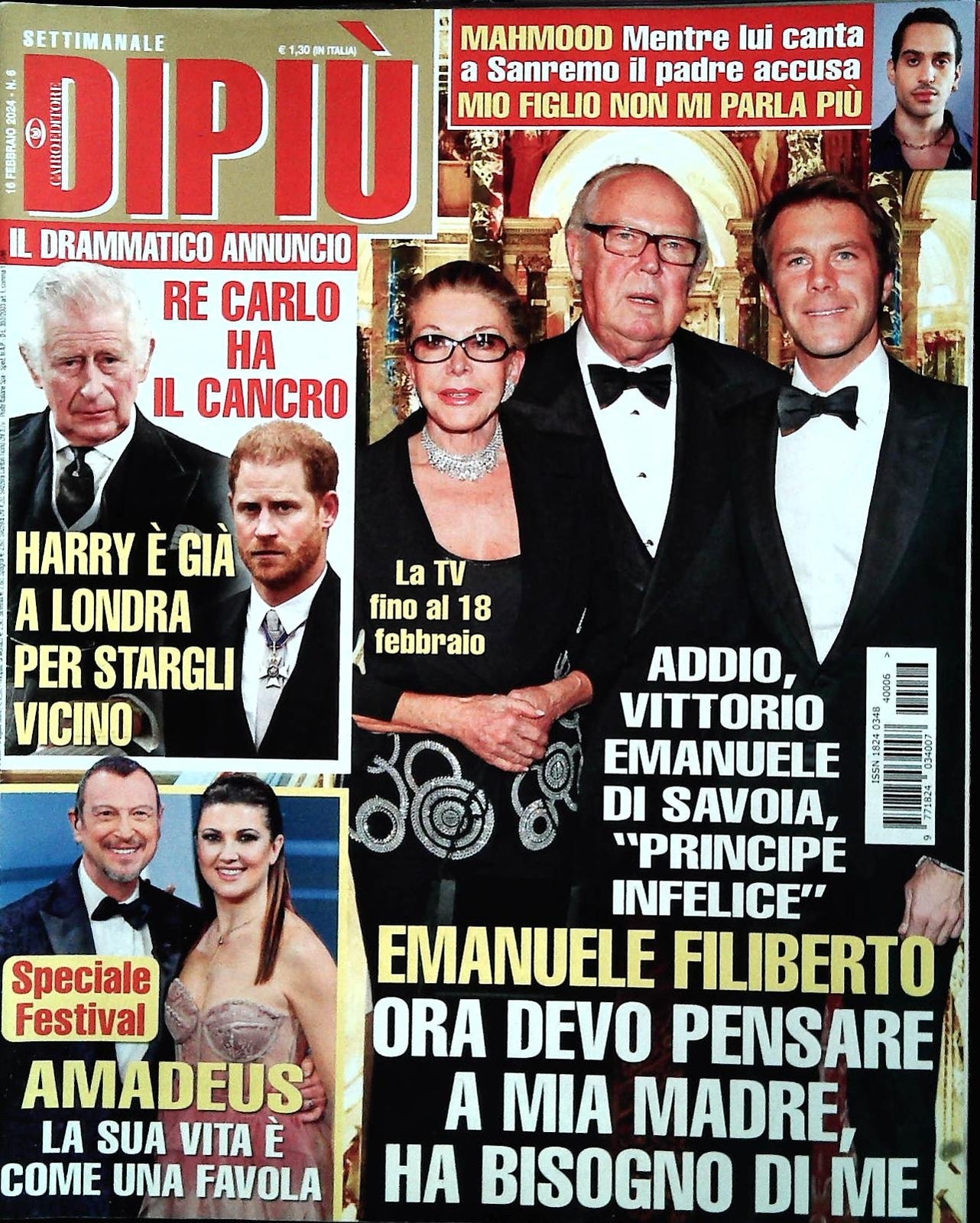 DI PIU 16 FEBBRAIO 2024 - VITTORIO EMANUELE - AMADEUS - MAHMOOD