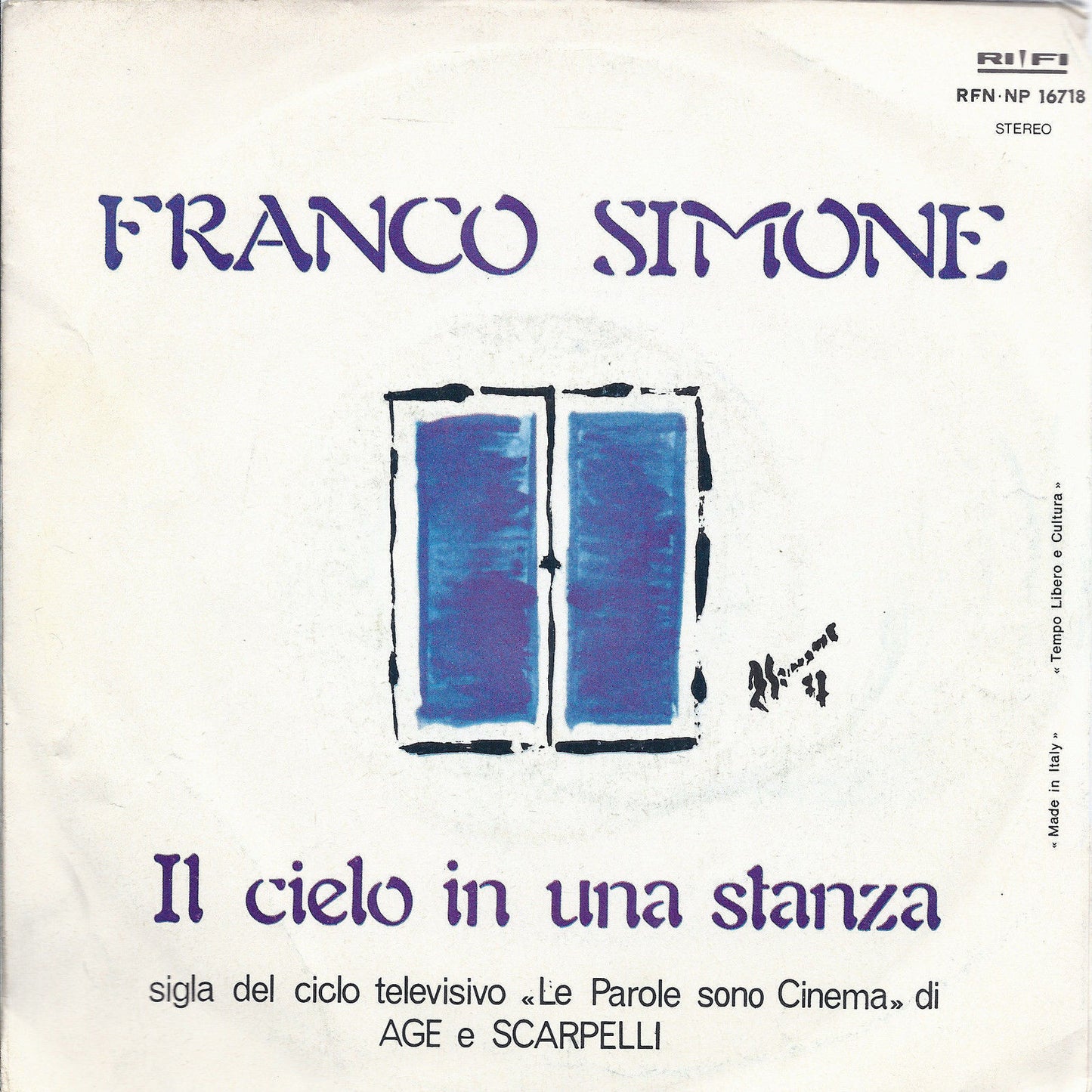 IL CIELO IN UNA STANZA - SARA'!.. =# FRANCO SIMONE