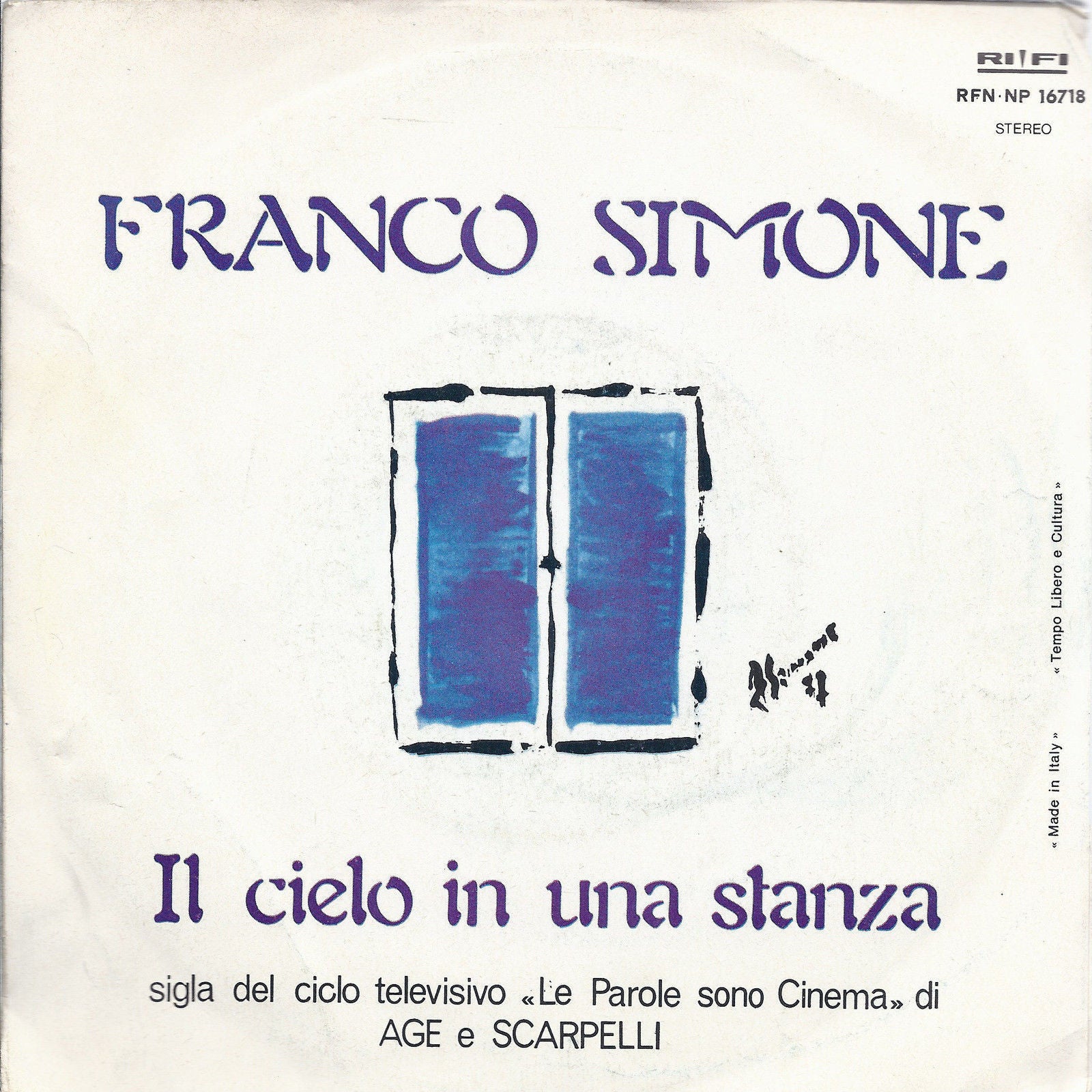 IL CIELO IN UNA STANZA - SARA'!.. =# FRANCO SIMONE
