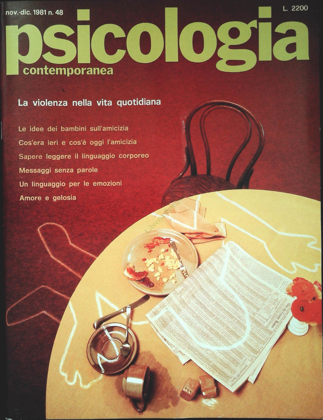 PSICOLOGIA CONTEMPORANEA N. 48 - LA VIOLENZA NELLA VITA QUOTIDIANA - OUTLET