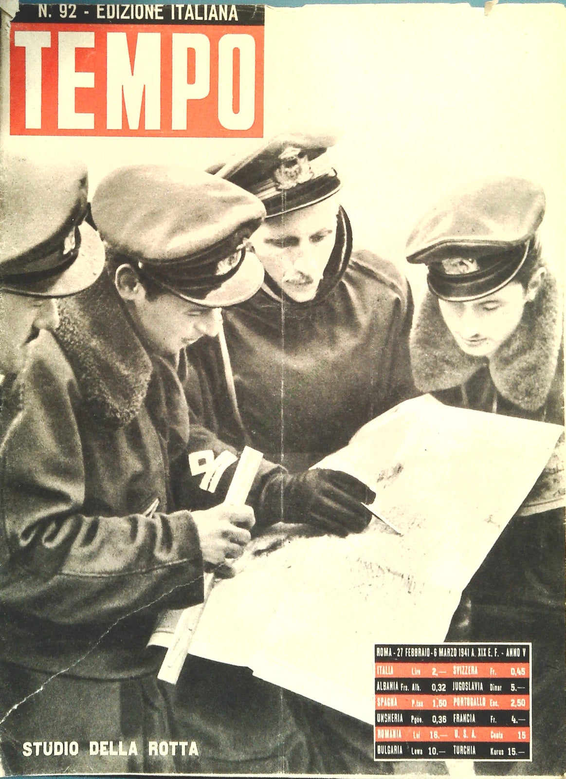 TEMPO N. 92 - MARZO 1941 - PACIFICO - GIAPPONE IN ARMI - AMERICANI NEL FANGO