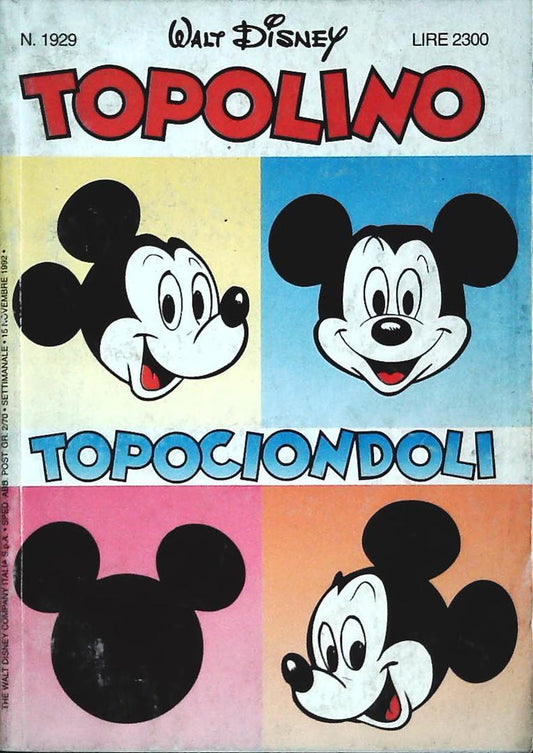 TOPOLINO N. 1929 - 15 NOVEMBRE 1992