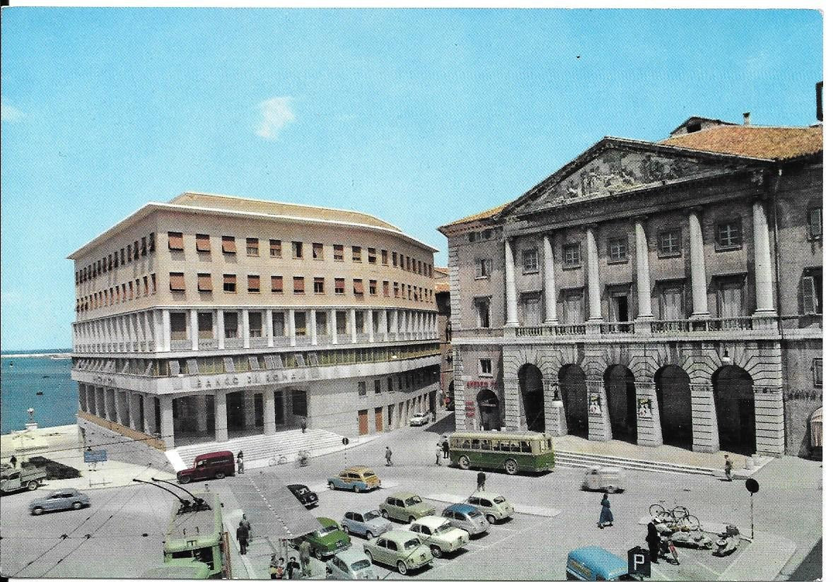 ANCONA - PIAZZA DELLA REPUBBLICA E TEATRO DELLE MUSE - NV - ACQUARELLATA