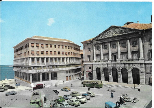 ANCONA - PIAZZA DELLA REPUBBLICA E TEATRO DELLE MUSE - NV - ACQUARELLATA