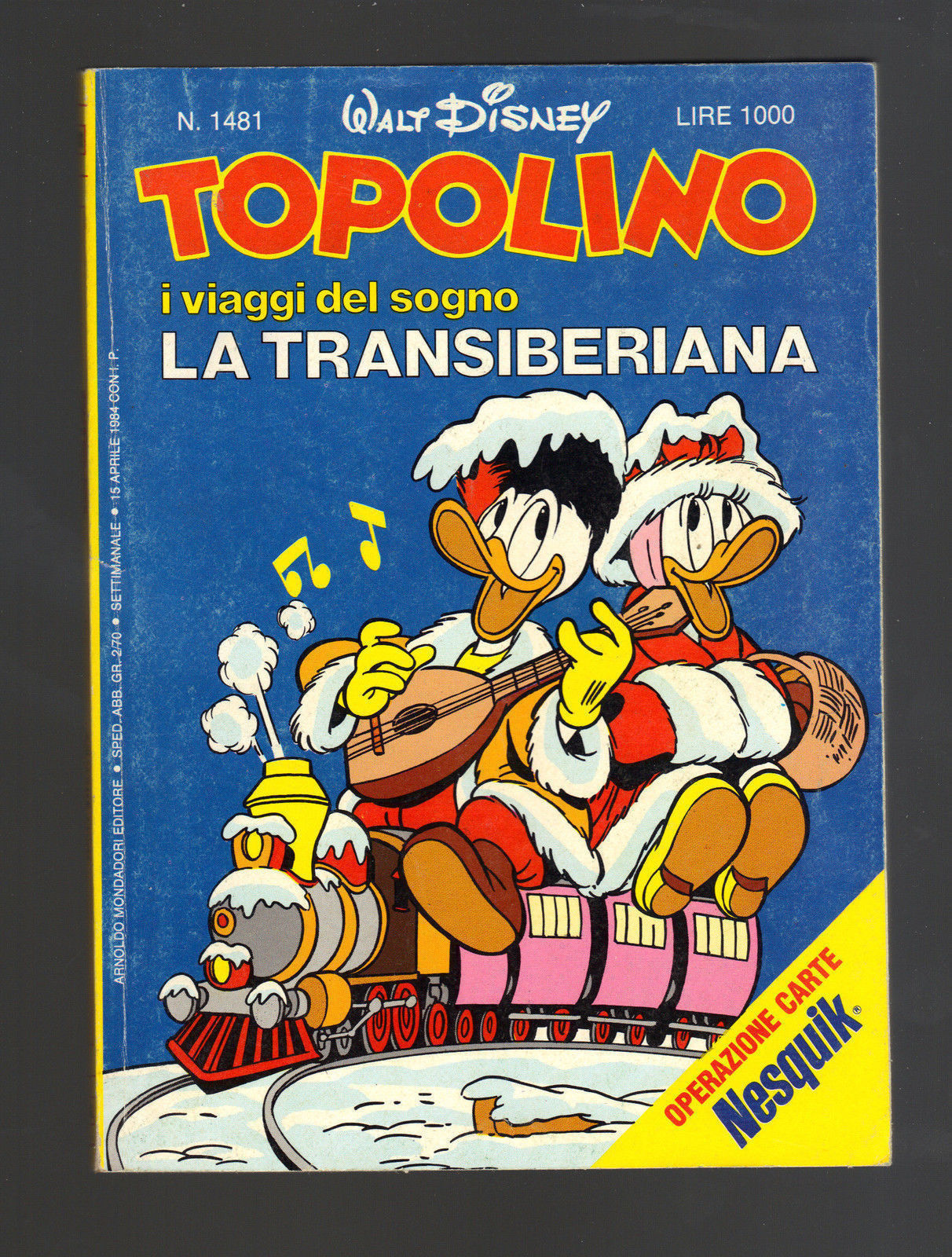 TOPOLINO N° 1481 - 15 APRILE 1984