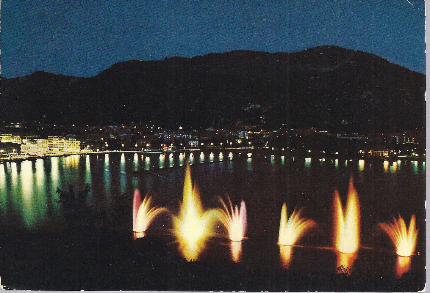 COMO - FONTANE SUL LAGO - V 1972 - FG - ( notturno )