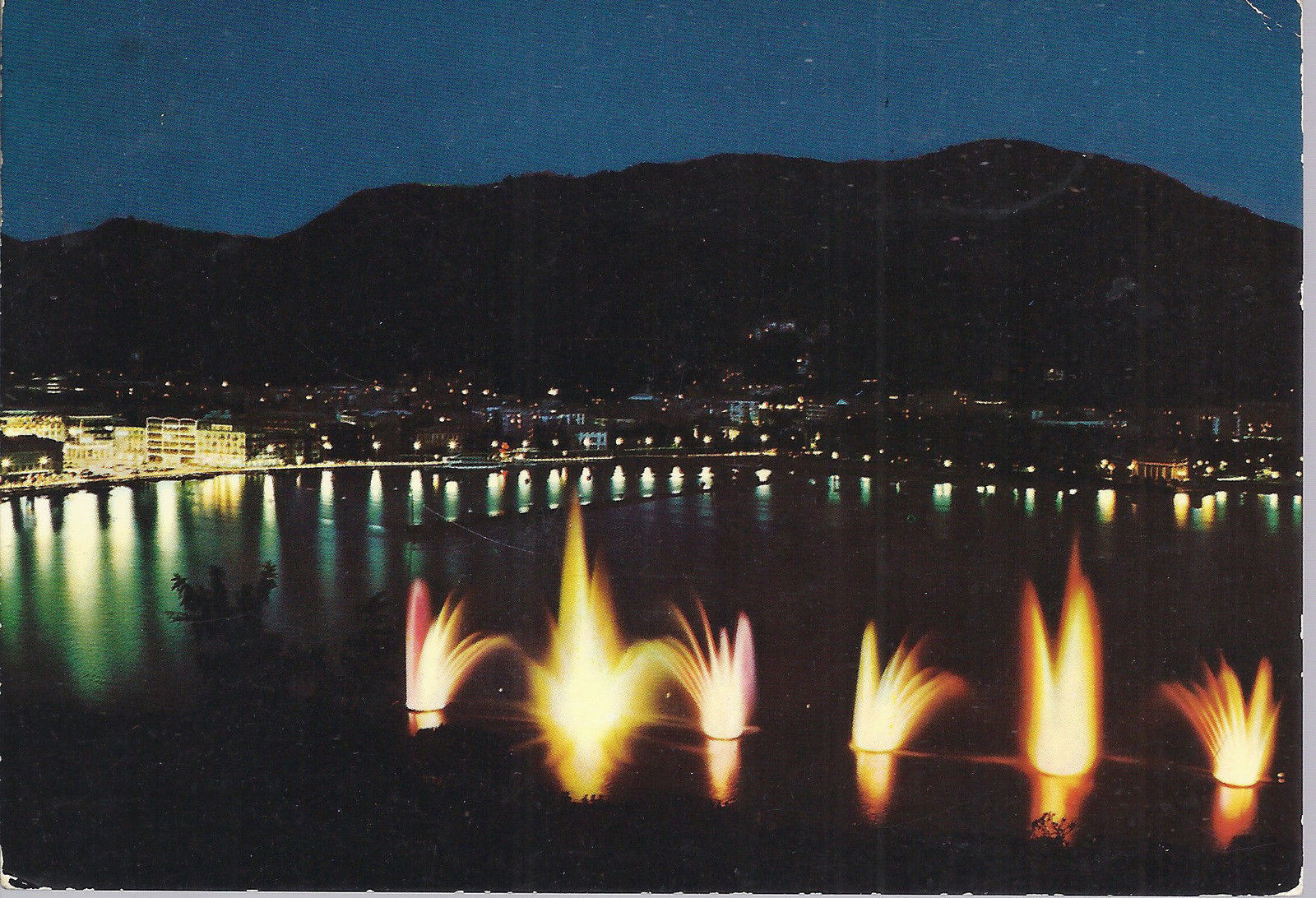 COMO - FONTANE SUL LAGO - V 1972 - FG - ( notturno )