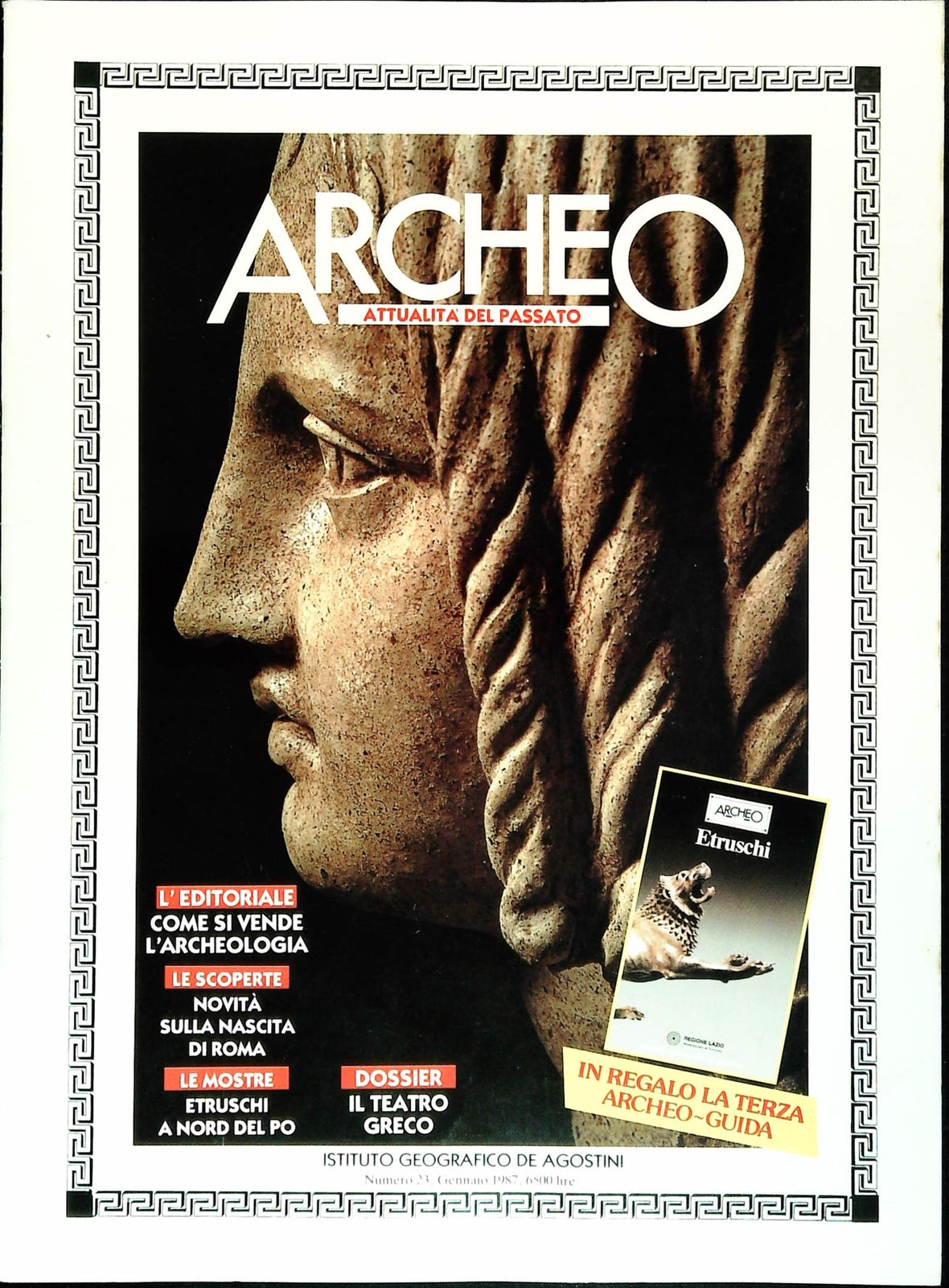 ARCHEO N. 23 - GENNAIO 1987 - OUTLET DEL LIBRO - PRIVO DI DOSSIER