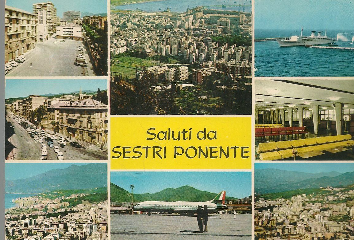 SALUTI DA SESTRI PONENTE - OTTE VEDUTINE - NV