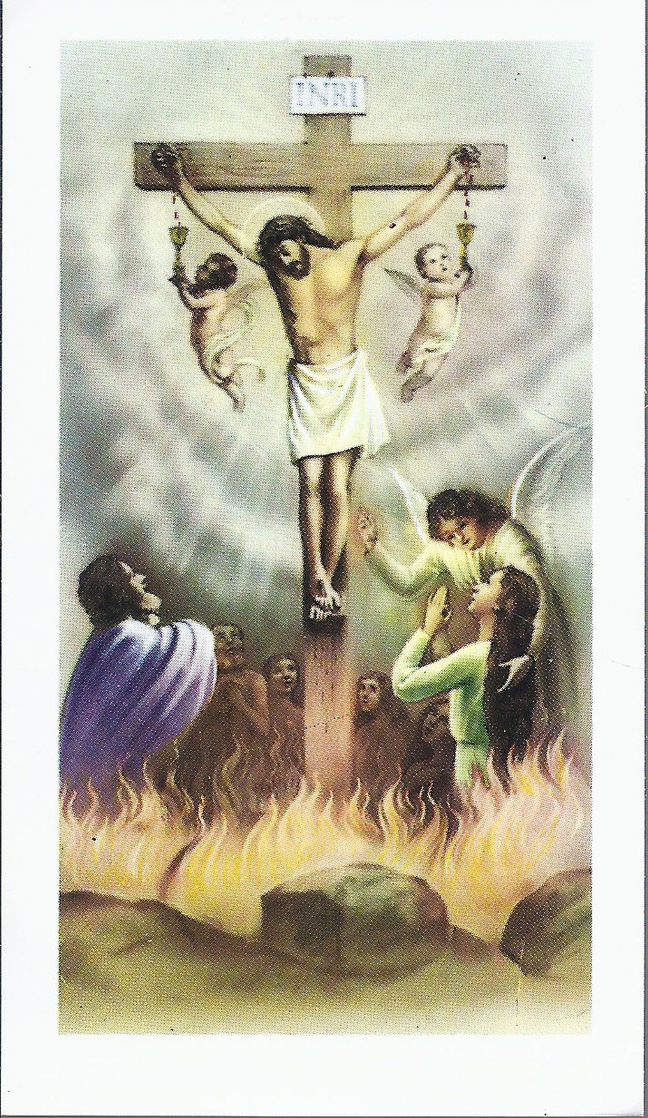 GESU CROCIFISSO E LE ANIME PURGANTI - SANTINO - AS015-194 - 