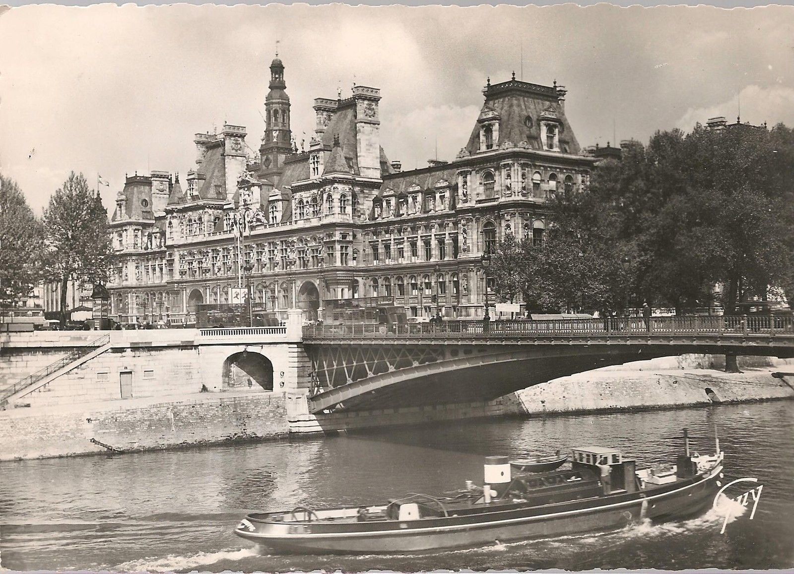 PARIGI/PARIS - L'HOTEL DE LA VILLE ET LE PONT D'AR
