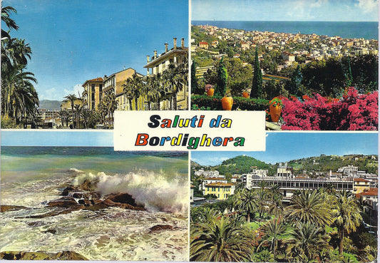 BORDIGHERA - SALUTI - 4 VEDUTE - VSD - FG