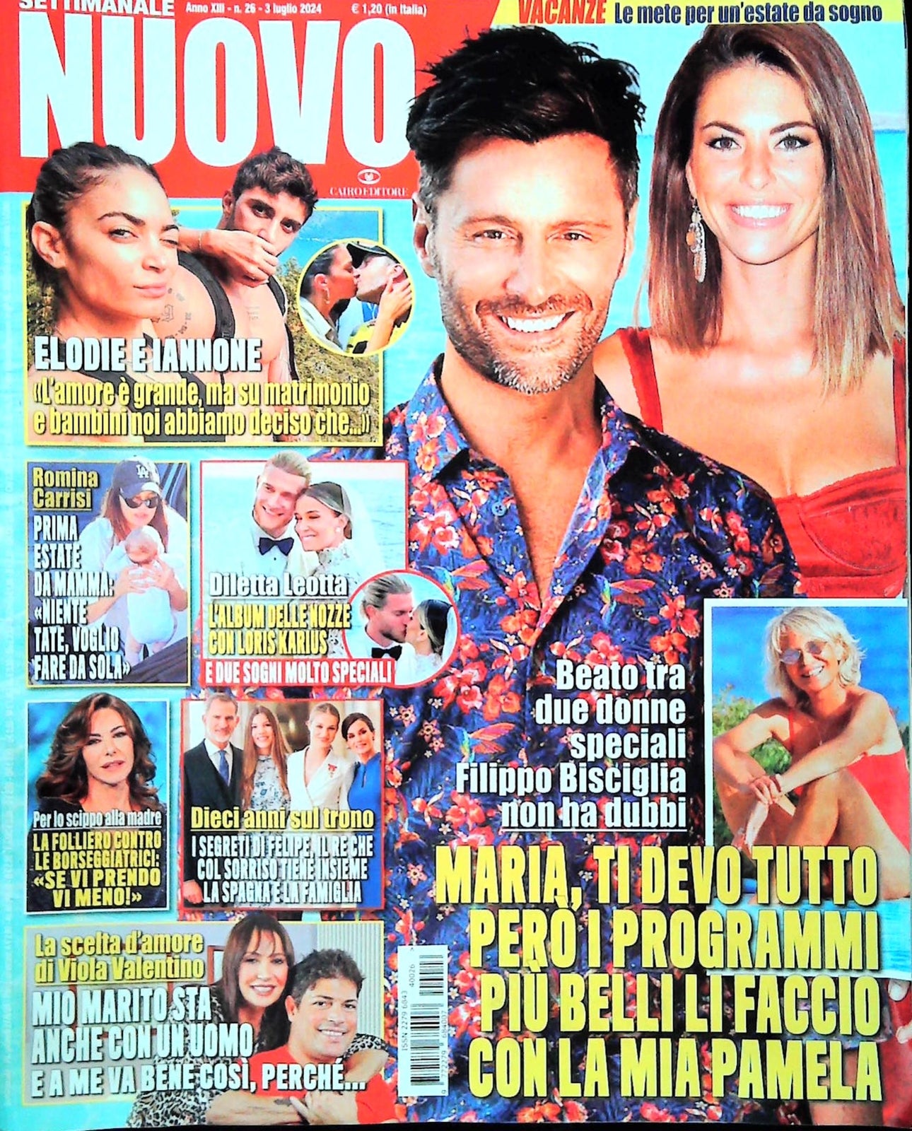 SETTIMANALE NUOVO 3 LUGLIO 2024 - FILIPPO BISCIGLIA - ELODIE - ROMINA CARRISI