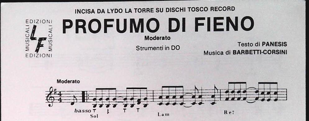 TEMA DI SABRINA-MIRAME-PROFUMO DI FIENO - SPARTITO-SHEET MUSIC