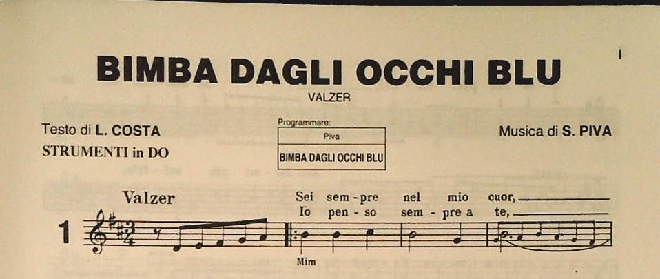 ORCHESTRA SANDRINO PIVA - 16 BRANI - SPARTITO-SHEET MUSIC
